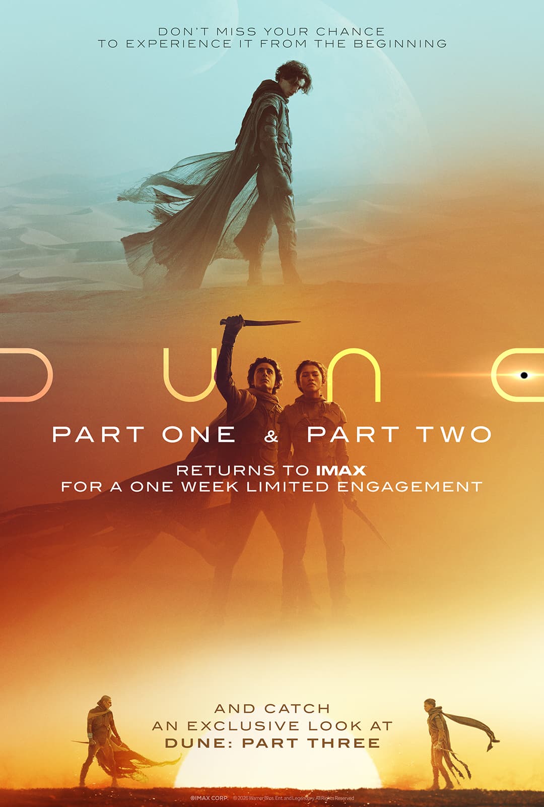 Dune: Part One & Dune: Part Two Double Feature Movie Poster