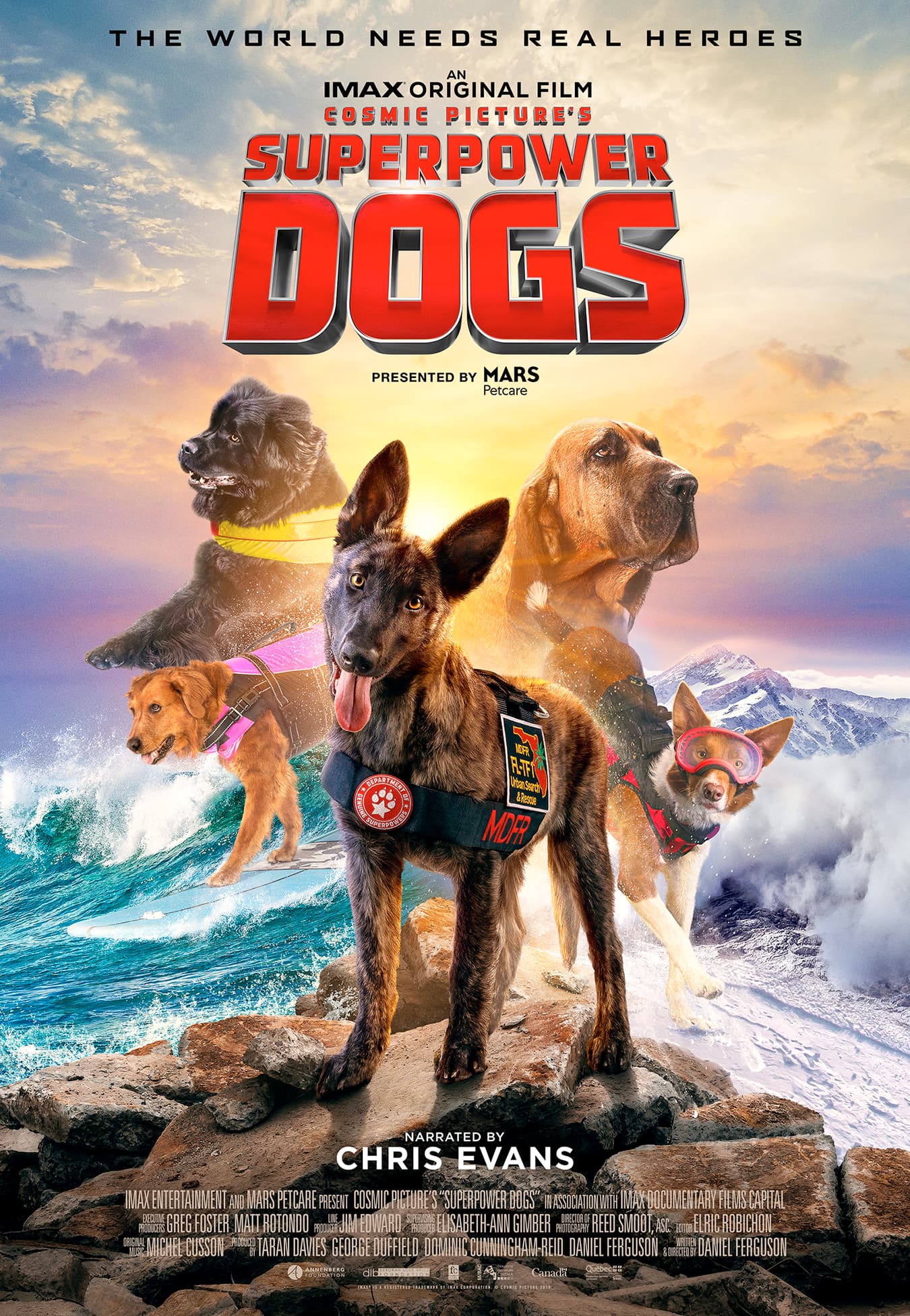 An IMAX Original Film Cosmic Picture's Superpower Dogs.